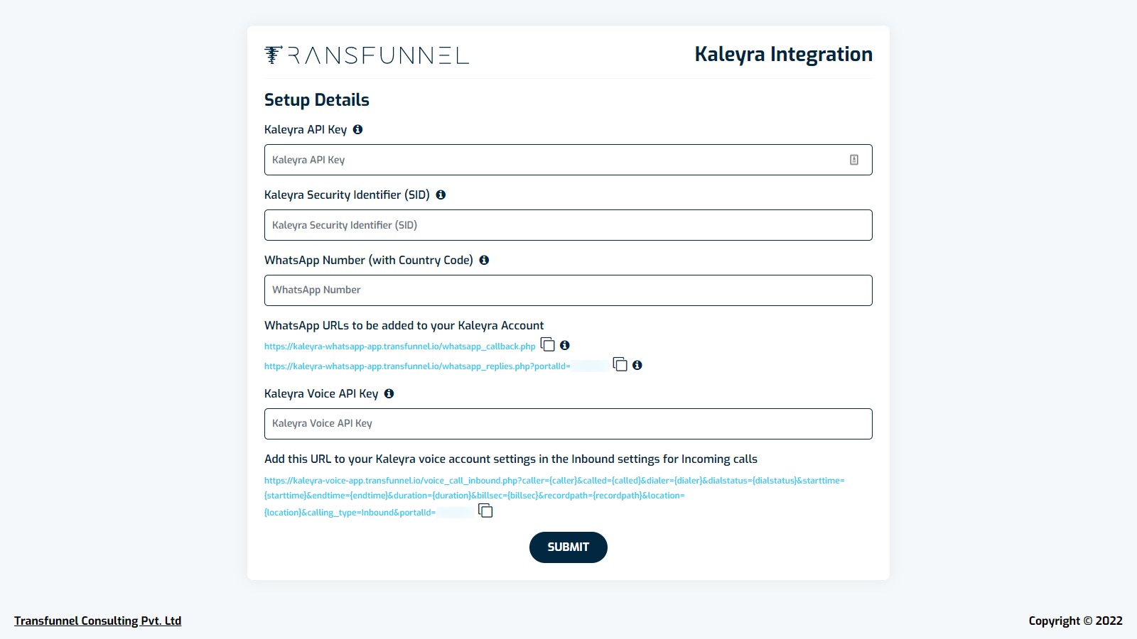 Kaleyra Details Form