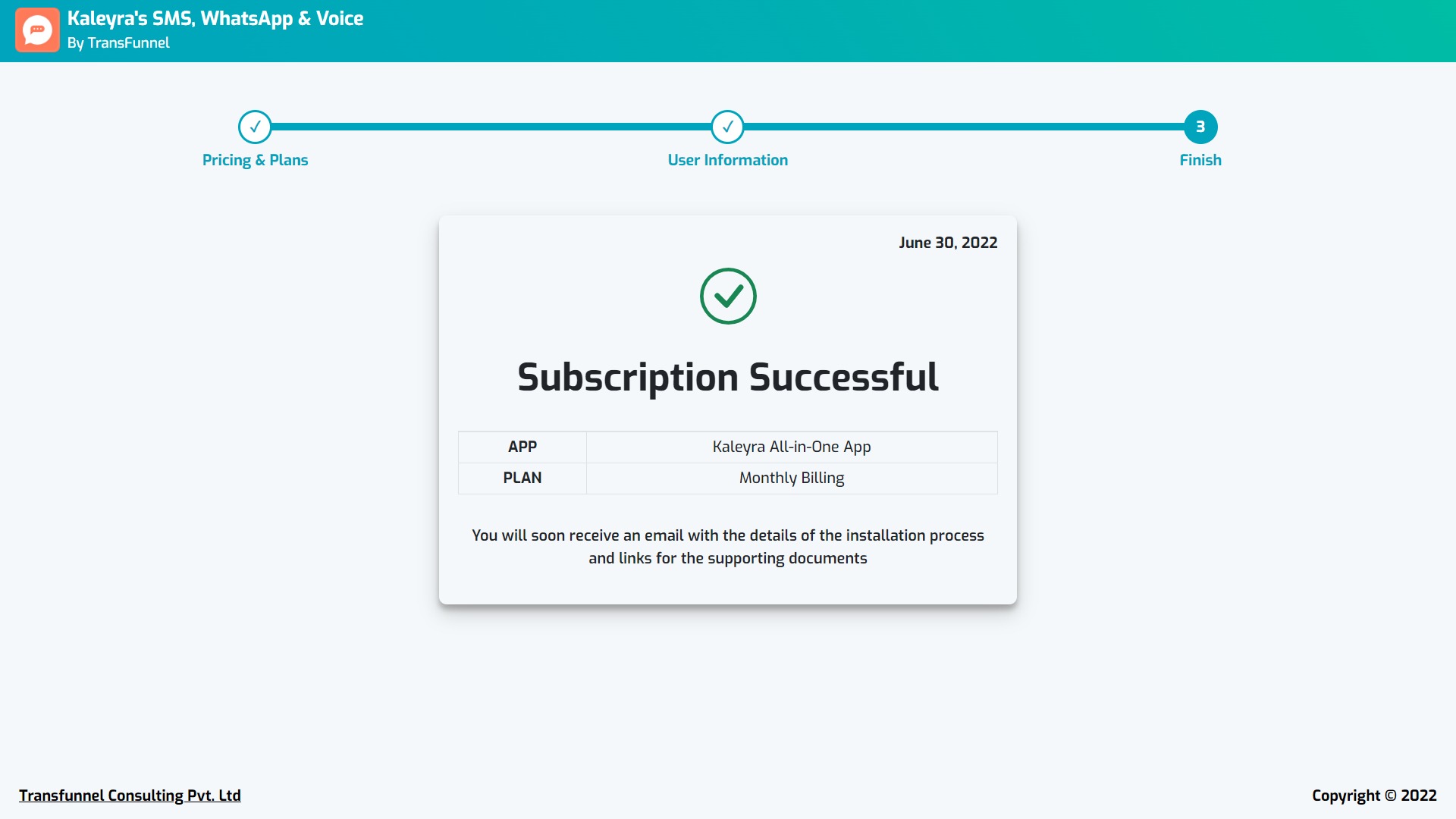 Subscription Successful